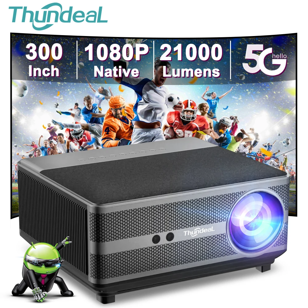 

ThundeaL For 2K 4K FHD 1080P Video TD98W Projector LED Android WiFi Outdoor Projector TD98 Home Movie Theater Smart Auto Focus