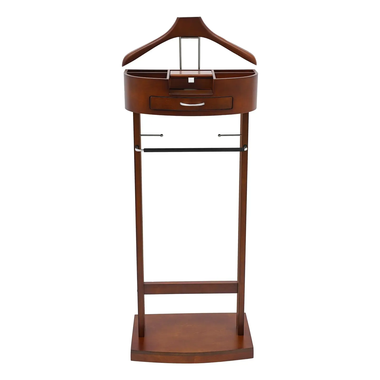 Wood Suit Rack Suit Stand for Men and Women Clothes Valet Suit with Drawer Valet Stands Men Valet Brown Suit Valet for Entryway