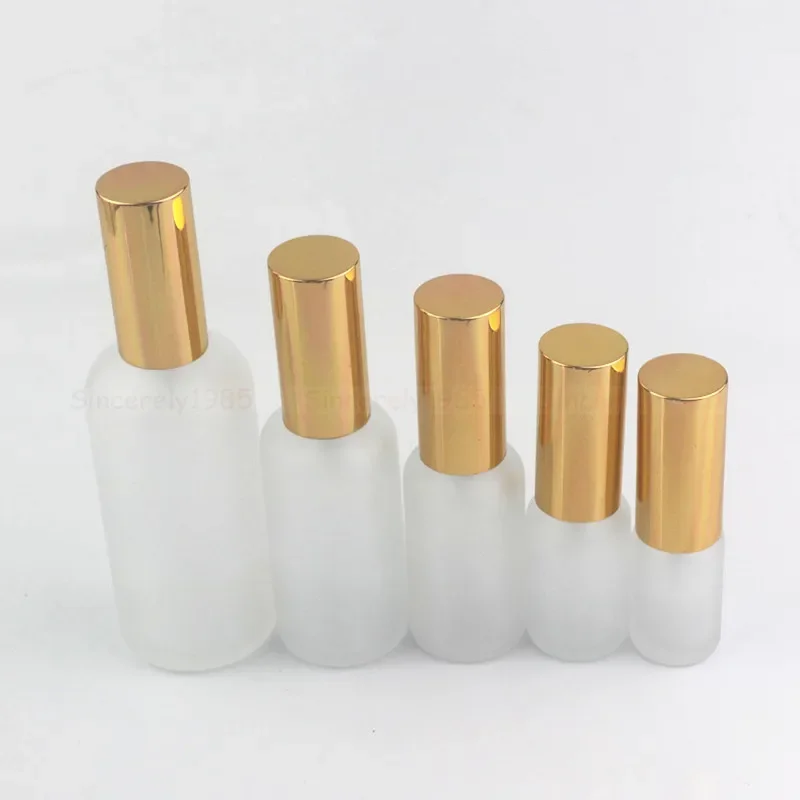 15/30/50/100ml Essential Oil Spray Bottle Matte Clear Perfume Atomizer Refillable Empty Glass Bottles Lotion Serum Pump Shampoo