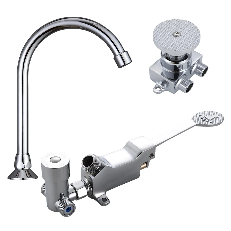 

Foot-operated Faucet Switch Brass Laboratory Use Food Factory Factory Single Cold Basin Foot Faucet