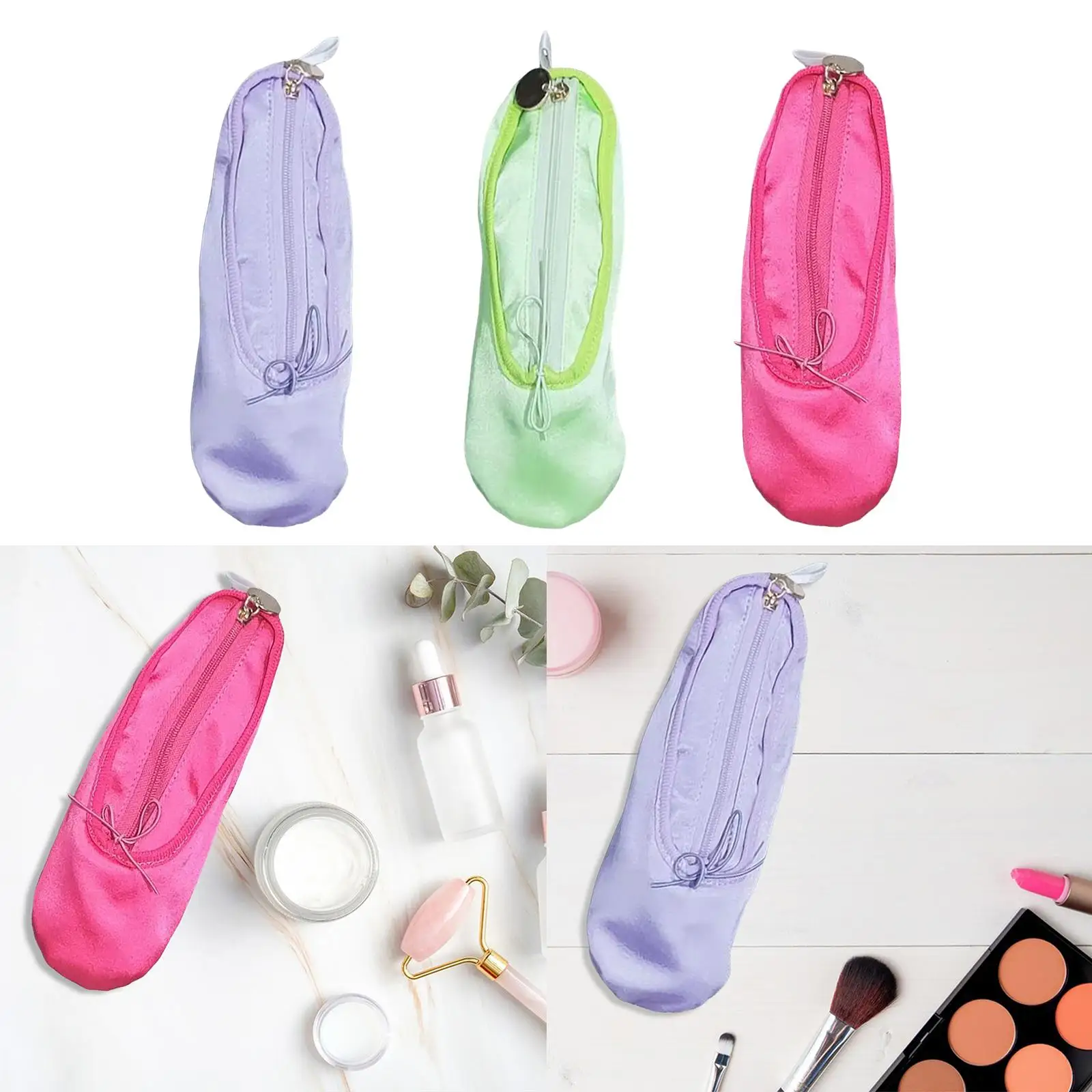 

Ballet Shoe Shape Pencil Pouch Stylish Accessory 20x7cm Mini Cosmetic Bag