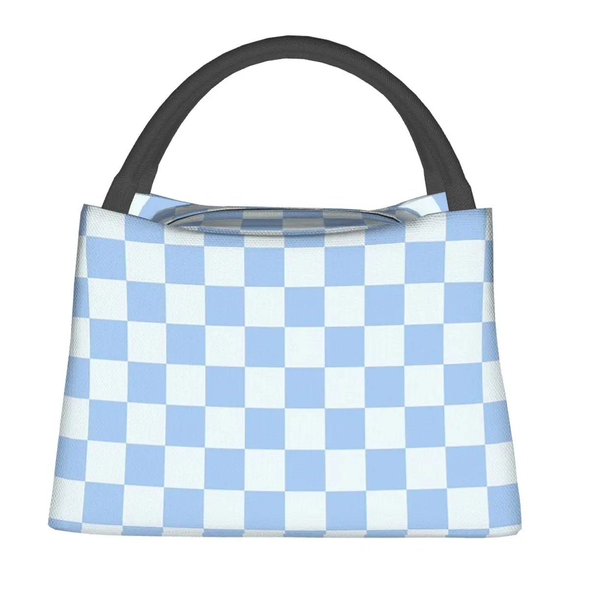 Checkerboard Mini Check Pattern Insulated Lunch Bag for Women Children Leakproof Food Boxes Thermal Lunch Box Tote
