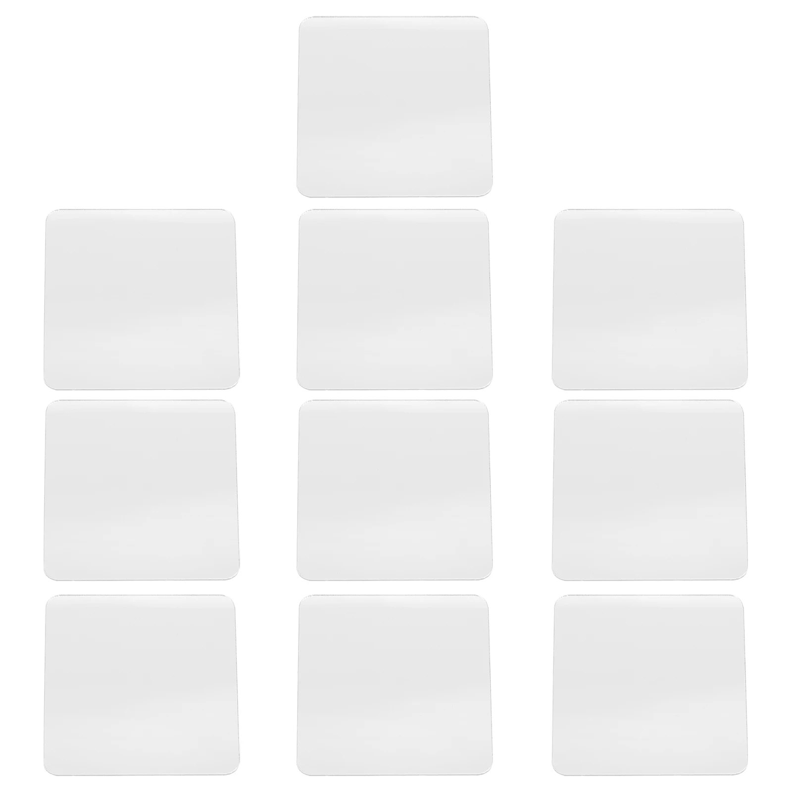 

10pcs Square Acrylic Mirror Sheets Sticky Adhesive Tiles Decorative Wall Stickers Diy Home Decor Living Room Closet Room Wall