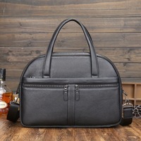New Cow Genuine Leather Travel Bags Luxury Men Large Capacity Portable Male Shoulder Bags Brand Real Leather Travel Duffle