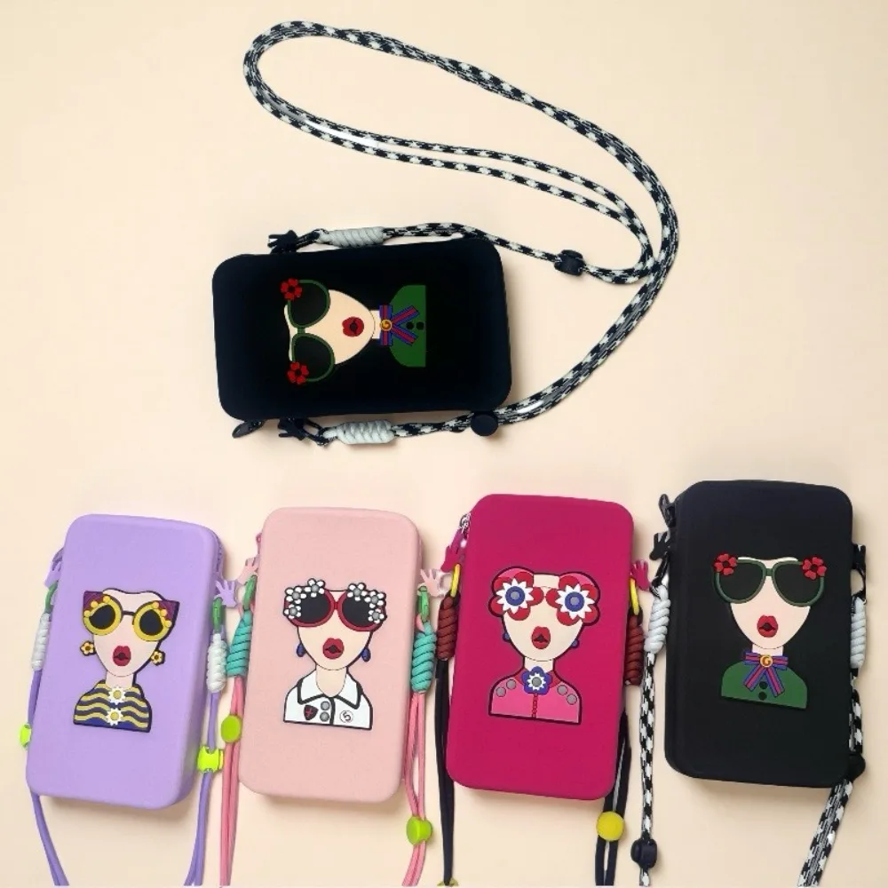 Tas Ponsel Silikon Portabel Multifungsi Tahan Air Tas Ponsel Gantung Leher Kapasitas Besar Dompet Koin