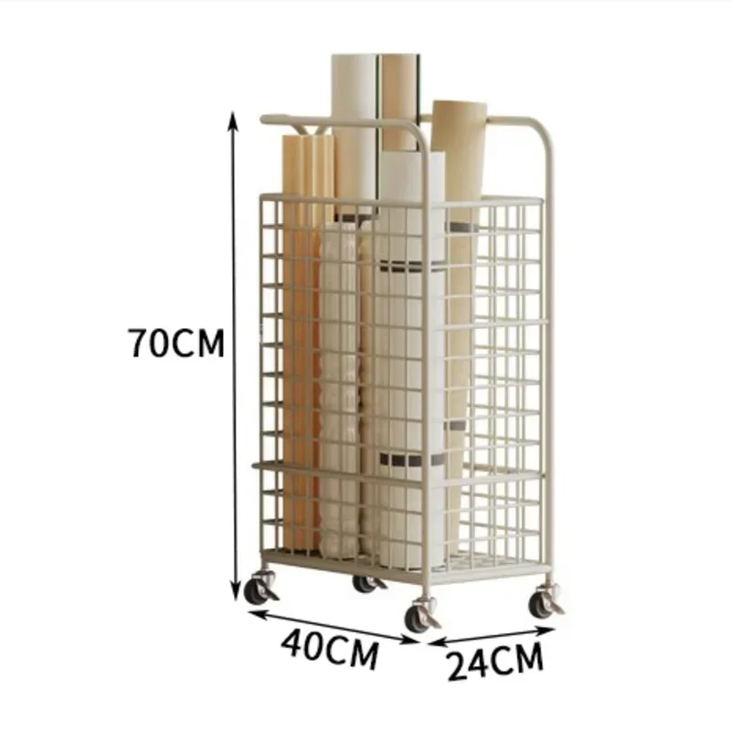 Modern Minimalist Large Grid Yoga Mat Storage Basket 360 Degree Movable Universal Wheel Sports Equipment Storage Basket