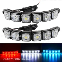 2PCS Waterproof DRL 6Chips Car Auto Decorative Flexible Daytime Running Light Driving Led Strip Headlight Fog Backup Trunk Led