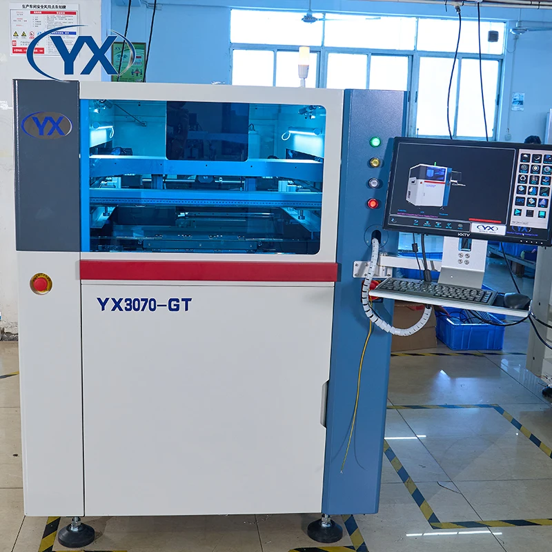 YX3070-GT China SMT Manual Solder Paste Screen Printing Machine Custom Semi Automatic 450*350mm PCB SMD Stencil