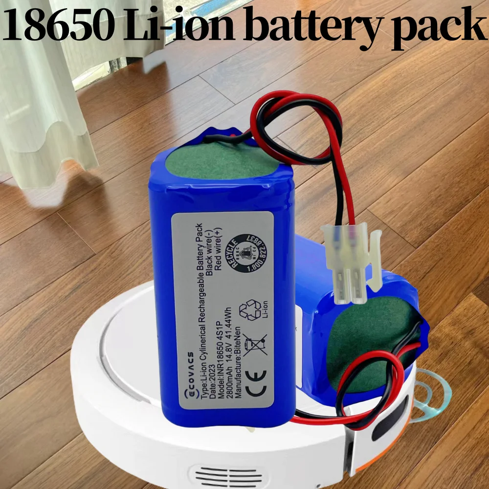 14.8V 2800mAh Battery 4S1P for Ecovacs Deebot N79, N79S, DN622 & Eufy RoboVac 11, 11S, 12, 15C, 15T, 35C, G10 Hybrid, G30