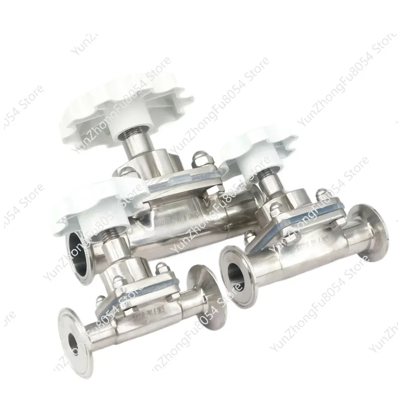 

OD 12.7/15/19/25/32/38/45/51mm Fit Tube 316 Stainless Steel Ferrule O.D 25/34/50.5/64mm Tri Clamp Sanitary Diaphragm Valve