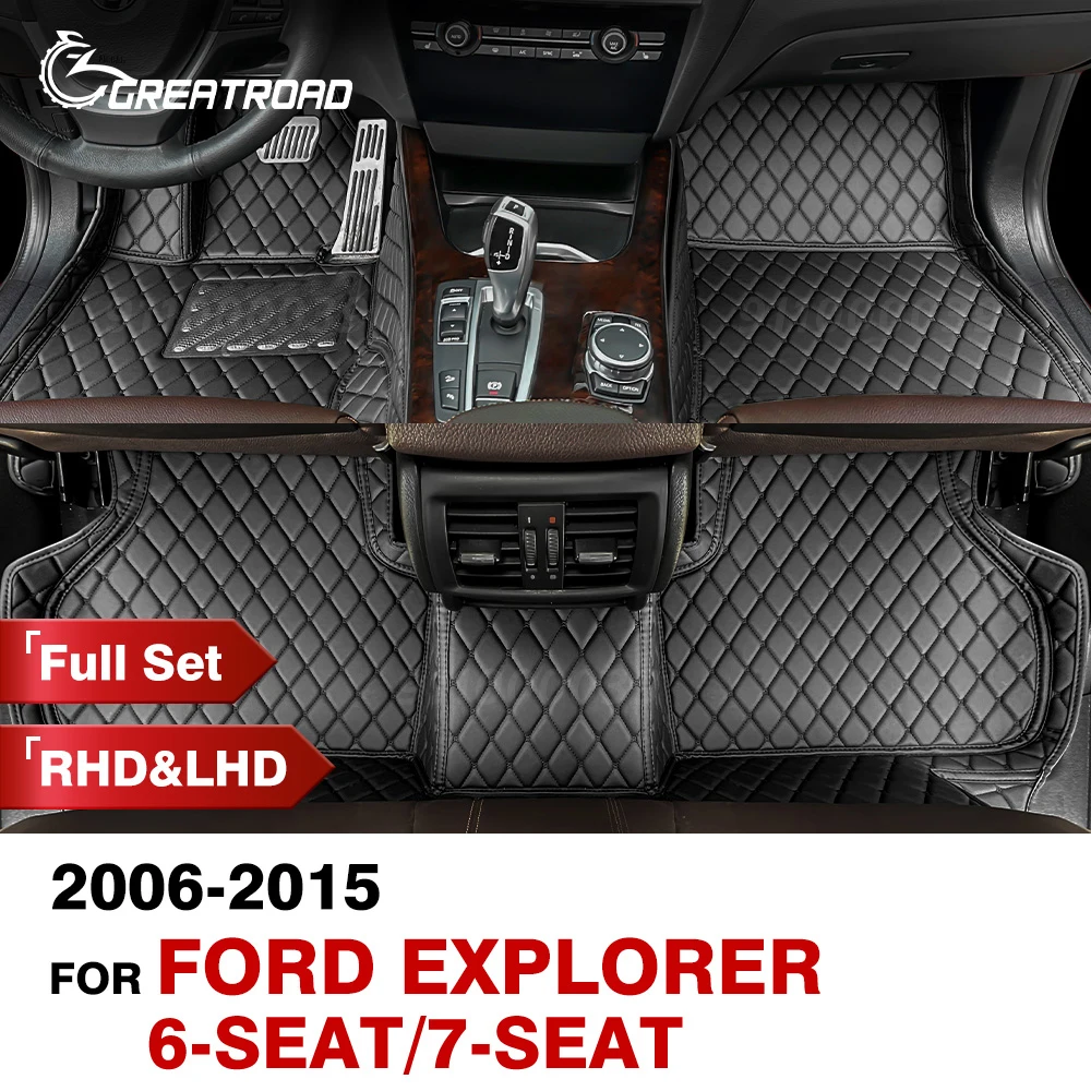

Автомобильные коврики для Ford Explorer 6-Seat/7-Seat 2006-2015 2014 2013 2012 2011 2010 2009 08 07, коврик, аксессуары для интерьера