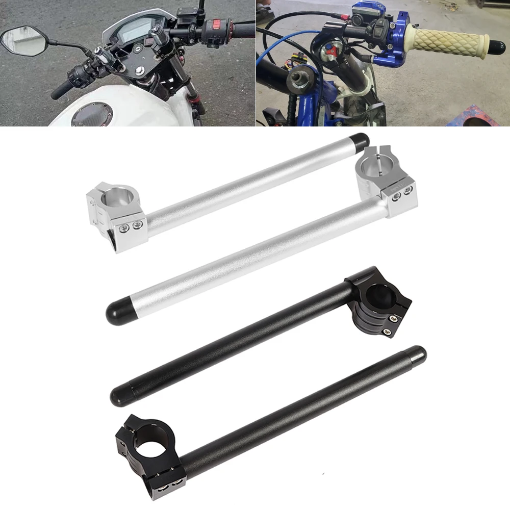 Universal Motorcycle Handlebar Racing Adjustable 31 32 35 36 37 39 41 45 48 50 51MM Clip On Fork Tube Handle Bar For Cafe Racer