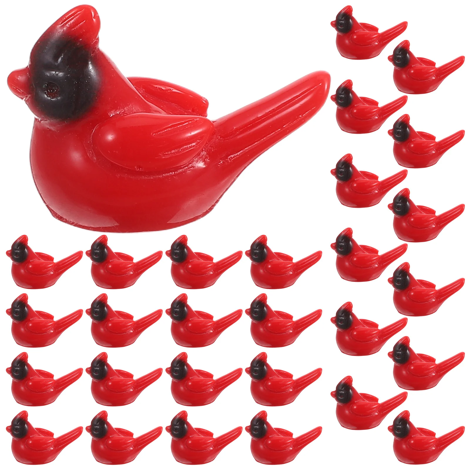 

50Pcs Mini Resin Red Small Animal Statues Durable Craft for Moss Micro Landscapes Home Office Decor Desktop Ornaments