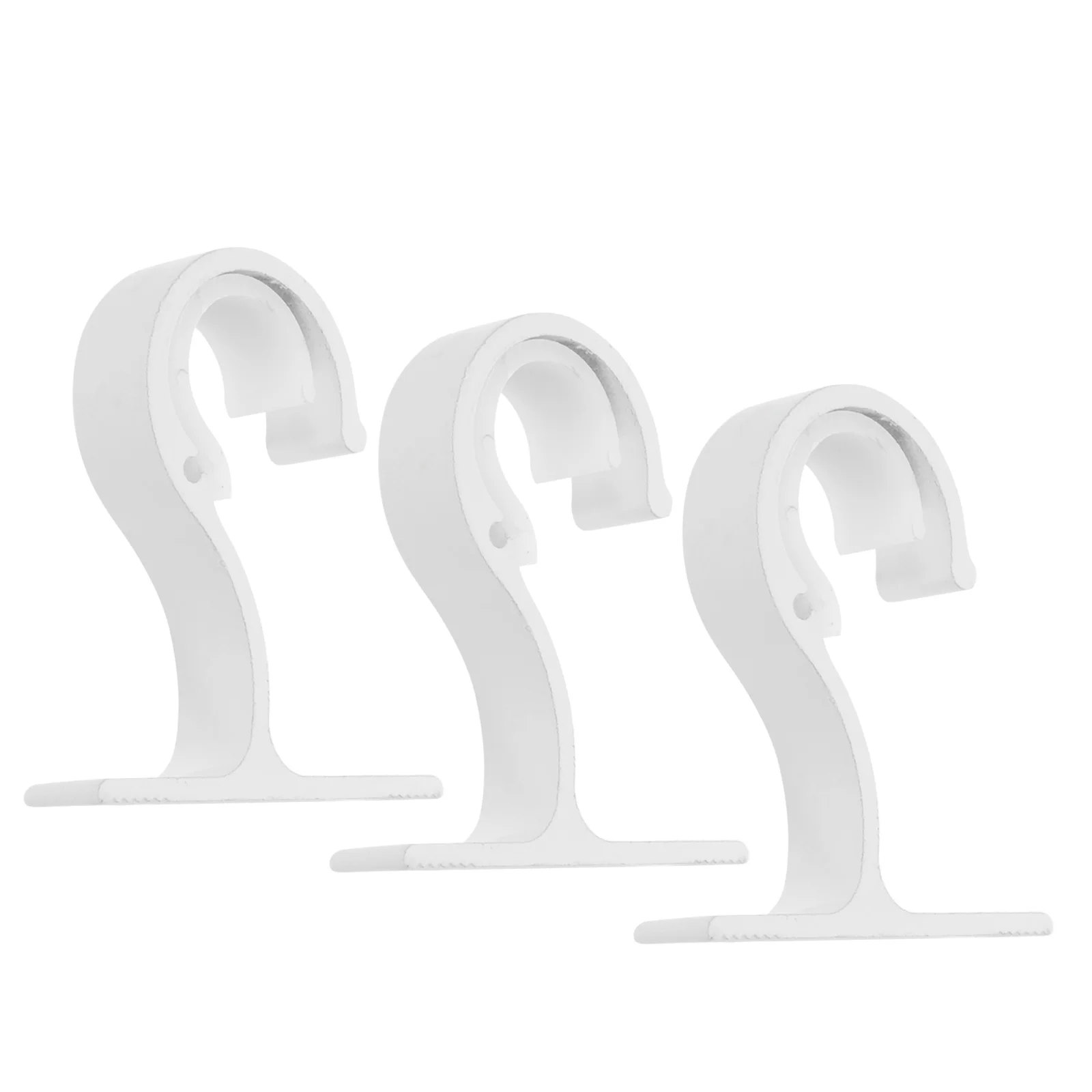 

3pcs Curtain Rod Brackets Heavy Duty Aluminum Alloy Ceiling Mount Support For Window Drapery Poles Hardware Holder