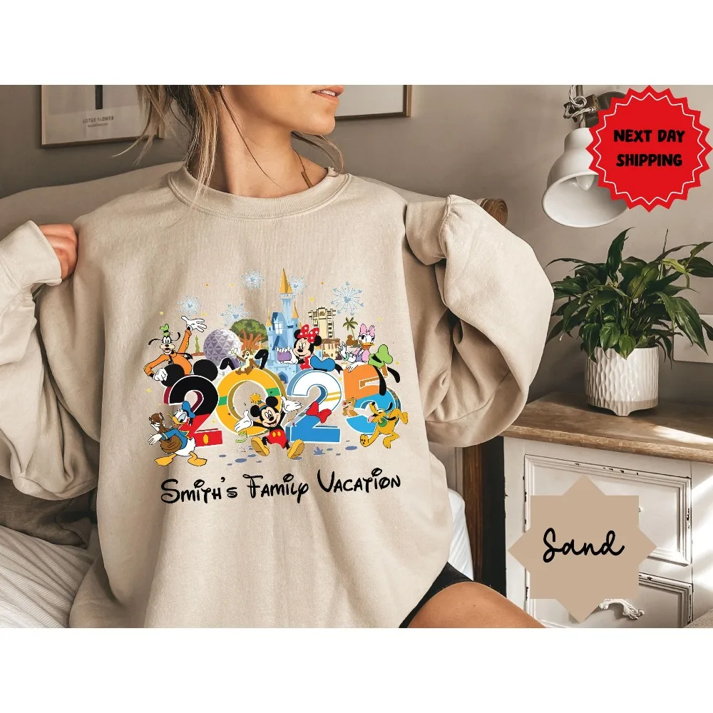 Il pullover stampato a tema Disney Topolino del 2025 è una felpa da coppia ampia e calda per ragazze alla moda in autunno