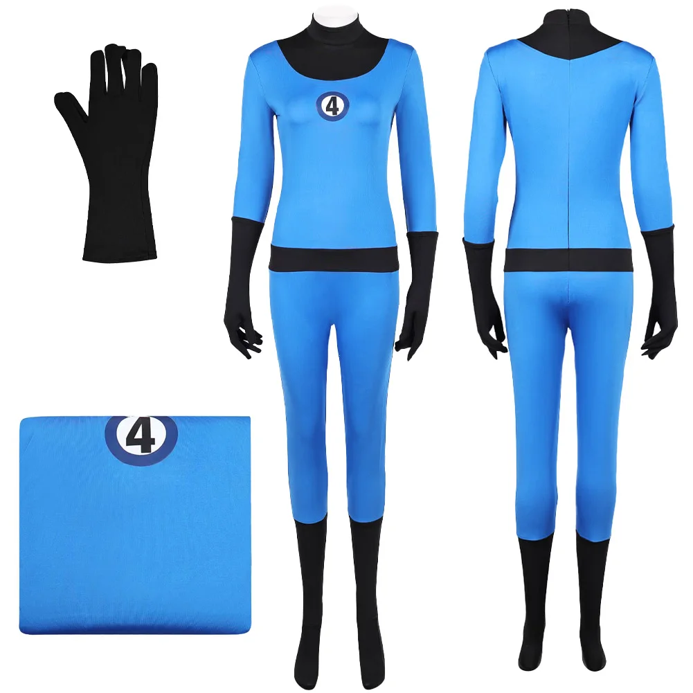 

Susan Storm Cosplay Fantasy Clothing 2025 Movie 4 Pieces Fantastic Costume Disguise Adult Women Roleplay Fantasia Party Outfits