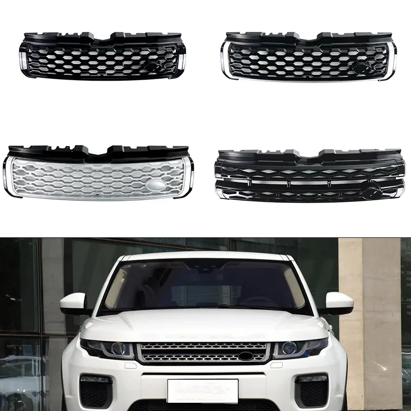 Car Front Bumper Grille For Land Rover Range Rover Evoque 2010 2011 2012 2013 2014 2015 2016 2017 2018 Racing Grill Accessories