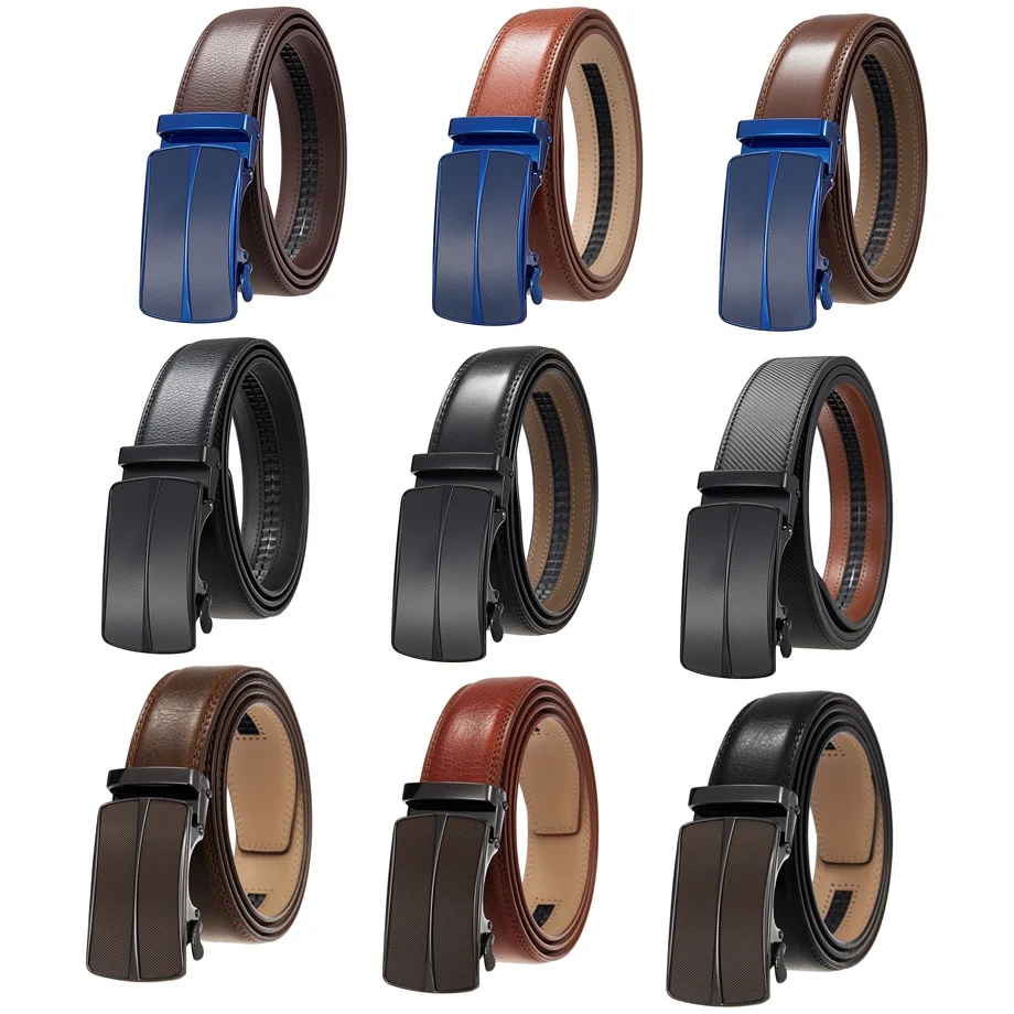 

Plyesxale Blue Leather Belt For Men Top Quality Metal Automatic Buckle Mens Belts Luxury 3.5cm Width Dress Formal Belt Man B1371