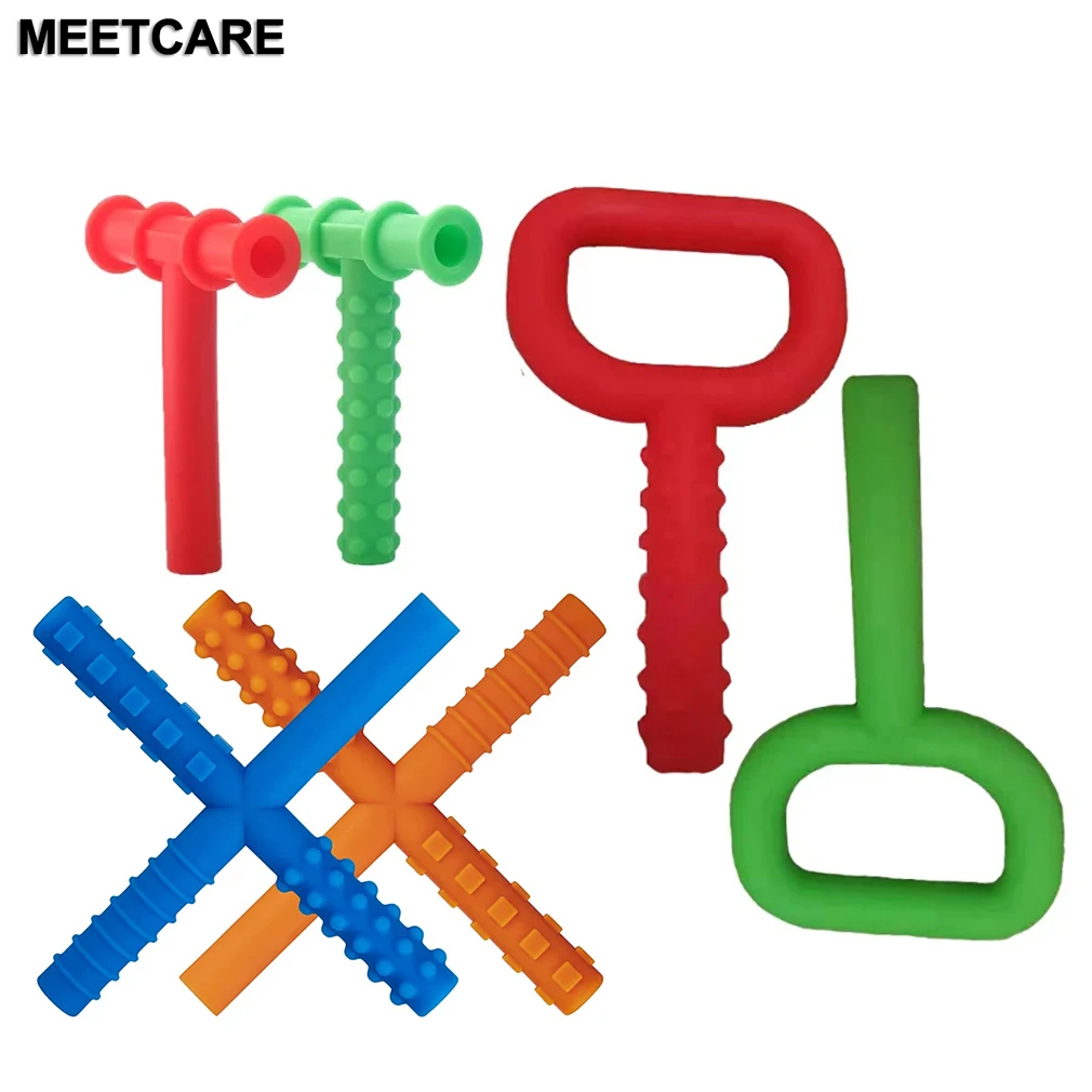 

Kids Speech Therapy Teeth Massager Child Chewing Tube Tip Children for Speak Oral Muscle Rehabilitation Train Talk Silicone Tool