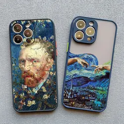Creative Oil Painting Phone Case For iphone XS XS XR 7 8 Plus 15 14 16 Pro 13 12 Mini 11 Pro Max SE Shockproof Back Cover shell