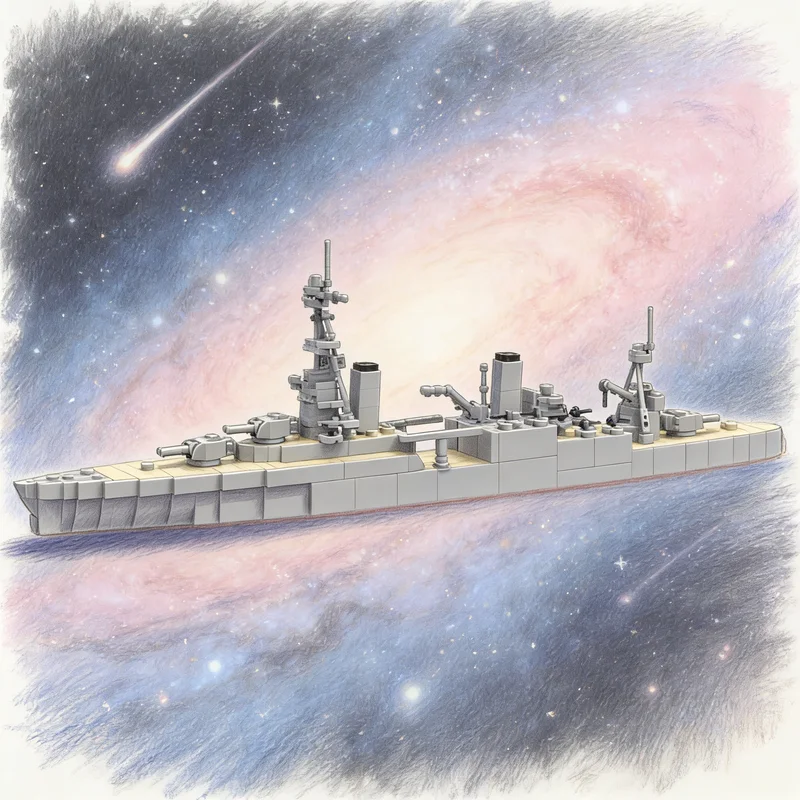 662ピース MOC ボート USS ヒューストン CA 1/10スケール モデルビルディングブロック 組み立て玩具 DIY クリエイティブ教育 クリスマスギフトアイデア