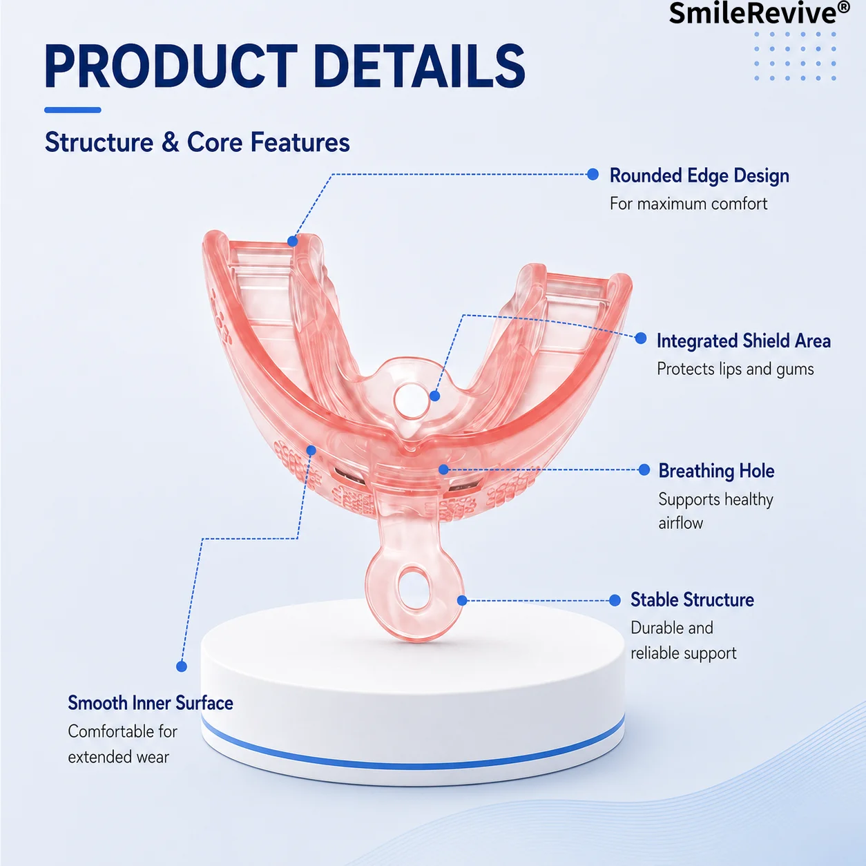 SmileRevive Invisible Orthodontic Appliance Myofunctional Aligner Trainer Teeth Correction Clear Silicone Brace