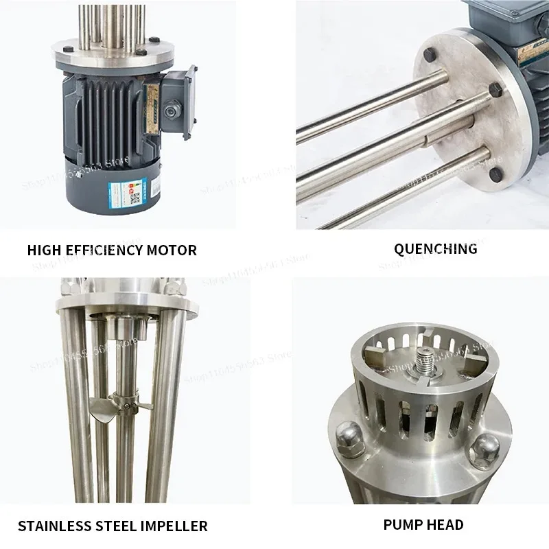 LRH-100 Multifunctional High Shear Homogenizer Emulsifier Stirrer Dissolver Mixer 2.2KW Industrial
