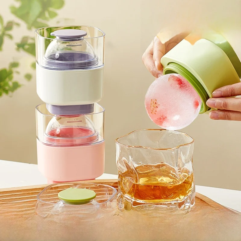

Large Silicone Ice Cubes Food Grade for Whiskey Home Use round Ball Shaped Ice Tray Kitchen Cooking Utensils Ice Maker