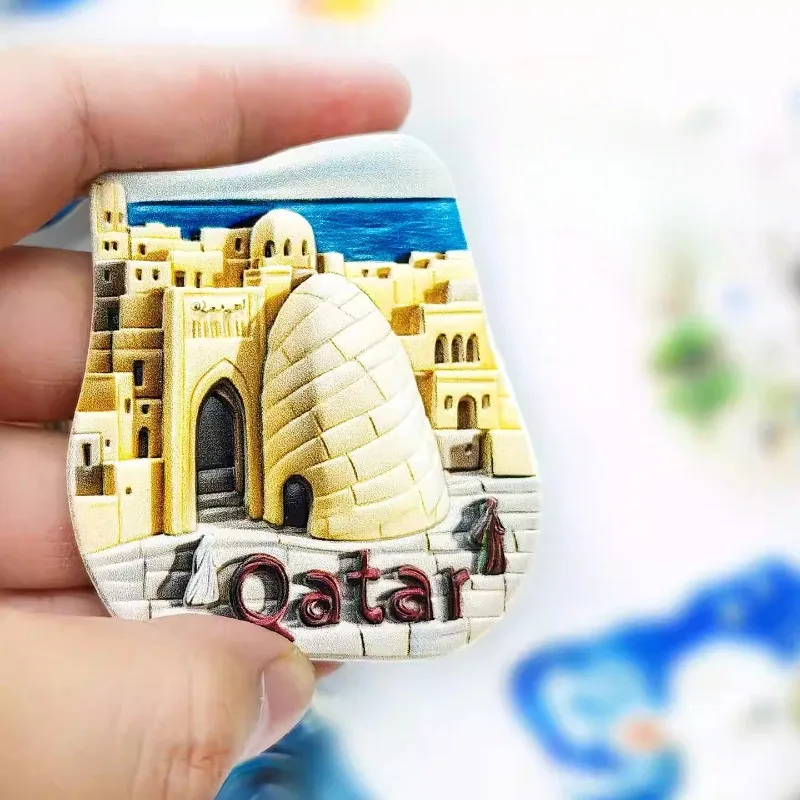 Qatar Fridge Magnets Qatar Middle East Travel Souvenirs National Museum Fridge Stickers Home Decor Wedding Gifts