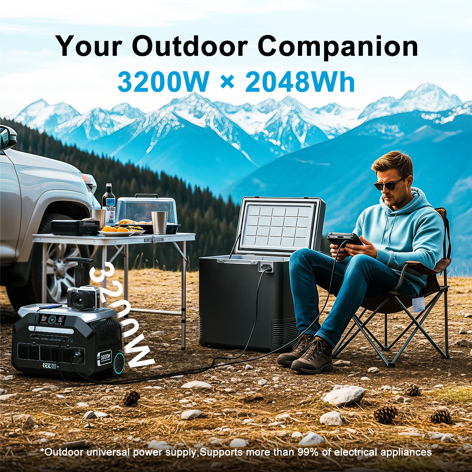 IEE P3200 Estación de Energía Portátil 2048 Wh – Control por App - imagen 2