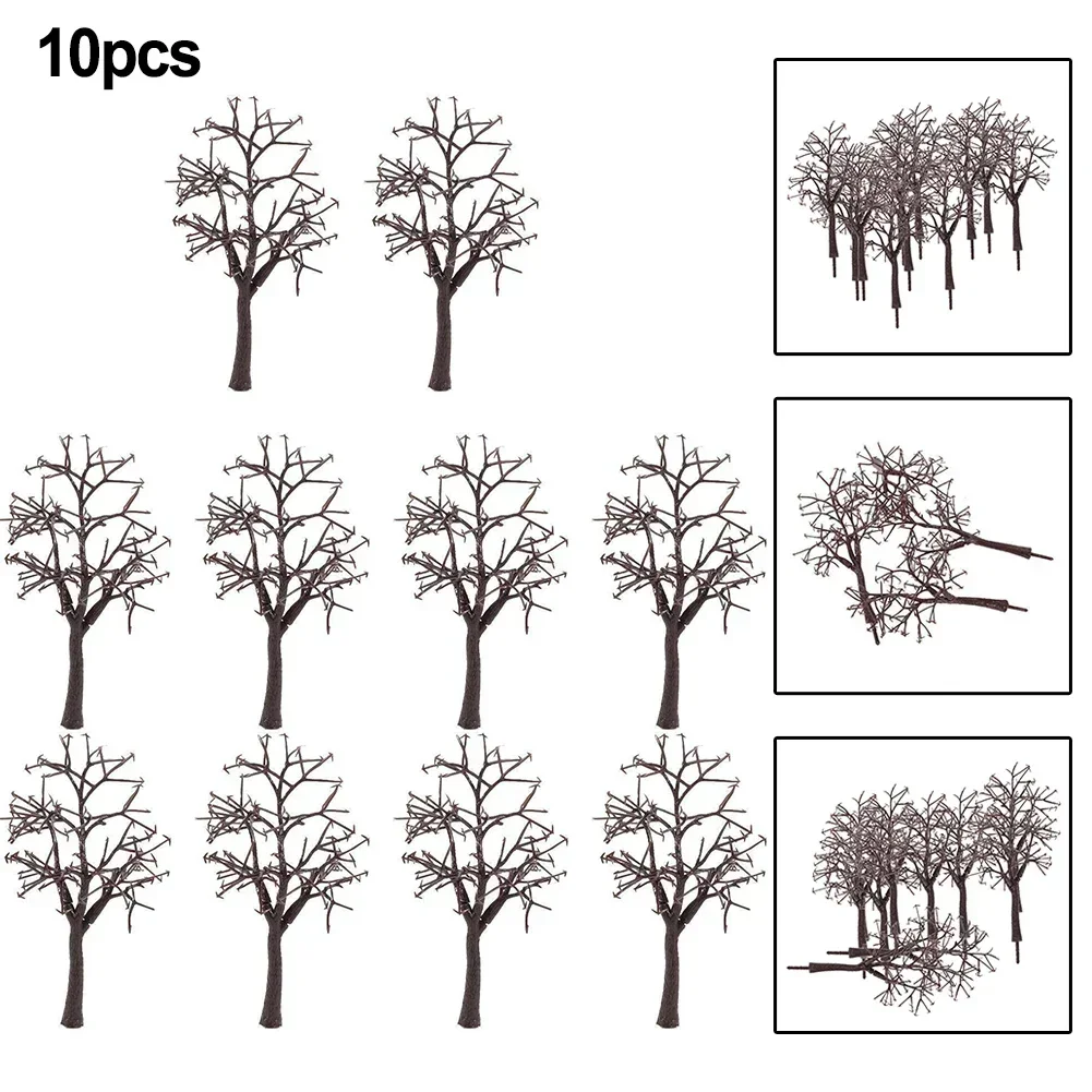 10pcs 12cm Scenery Landscape Model Bare Tree Trunk Simulation Plant Decoration Enhance Your Model Landscape With Authenticity