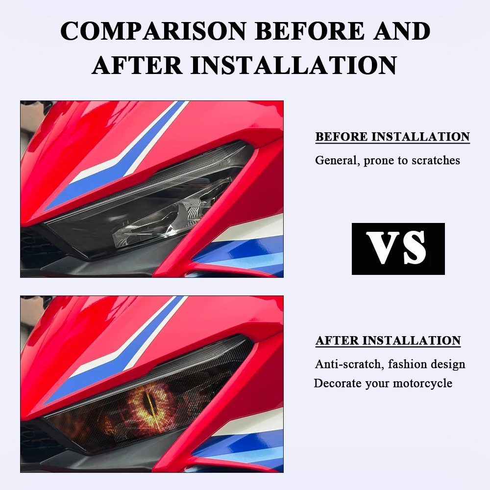 Cool Head Light Stickers For Honda CBR400R CBR 400 R 400R 2024 2025 Motorcycle Headlamp Decals Motorbike Sticker Accessories