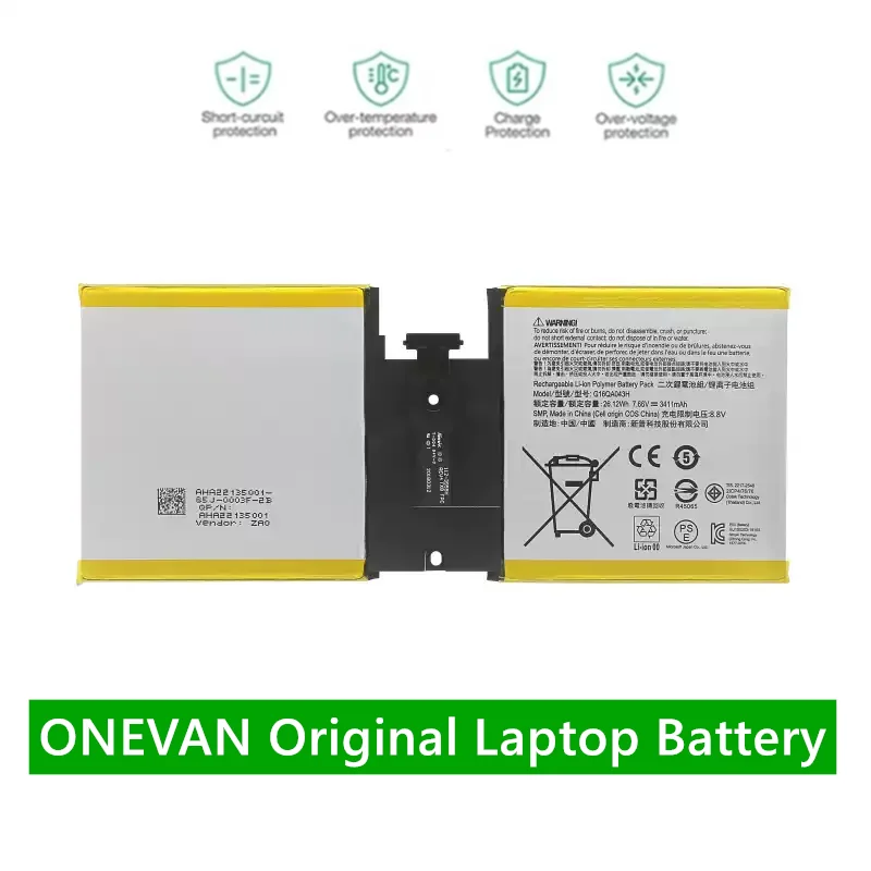 ONEVAN 7.66V 26.12Wh 3411mAh Model G16QA043H Battery Suitable For Microsoft Surface go 1824 Tablet