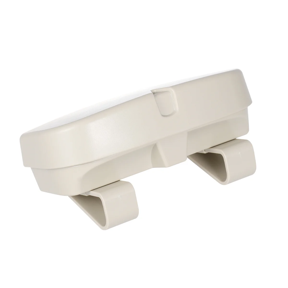 

Car Sunglasses Holder Case Beige Abs Plastic Wear-Resistant One Hand Operation Clip For Sun Visor Vehicle Shade Glasses