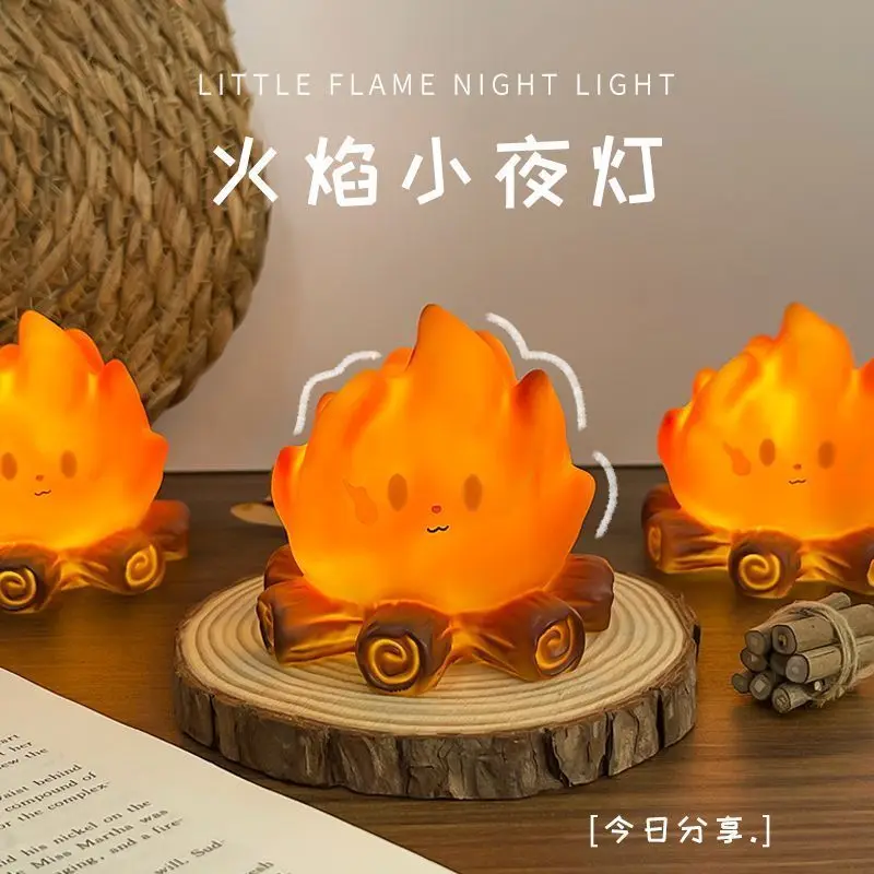

Creative Cartoon Flame Night Light Bedside Sleep Lamp Gift for Kids