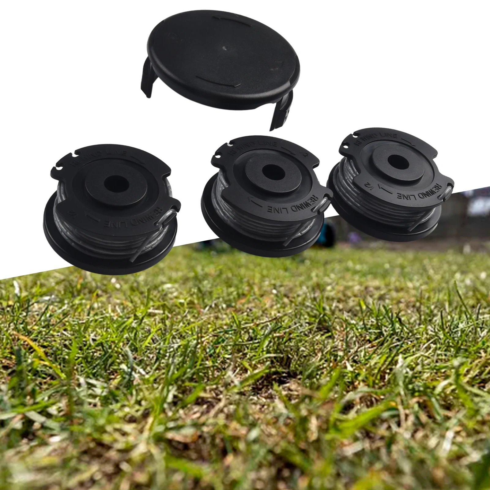 Replacement Trimmer Spool Cover and 3-Pack Line Spool for Bosch ART 23 SL ART 26 SL ART 2300 ART 23 28 ART Easy F016800351