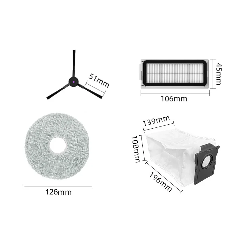 HEPA Filter Mop Pad For Cecotec Conga X50/X50 X-Treme HEPA Filter FabricNon Woven FabricMelt Blown Fabric Dust Bag Accessories image 2