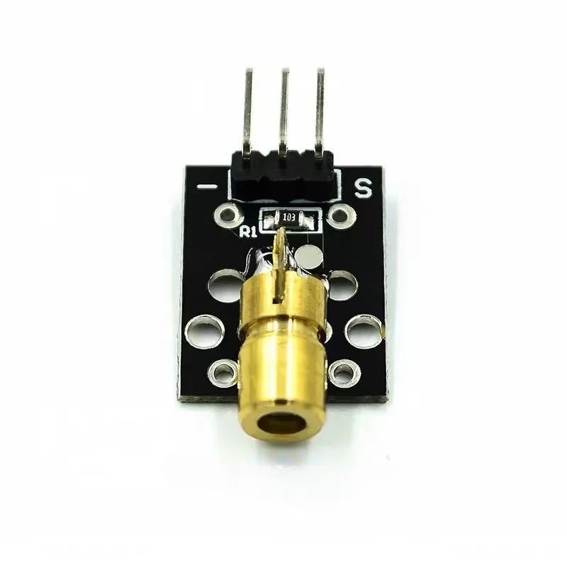 1-10PCS KY-008 650nm Laser Sensor Module 6mm 5V 5mW Red Dot Diode Copper Head for Arduino KY 008