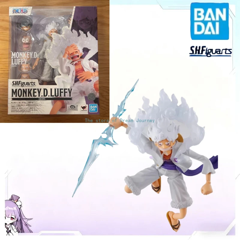 

In stock Bandai SHF One Piece Monkey D. Luffy Gear 5 Luffy Sun God Nika Action Figure Toy Collection