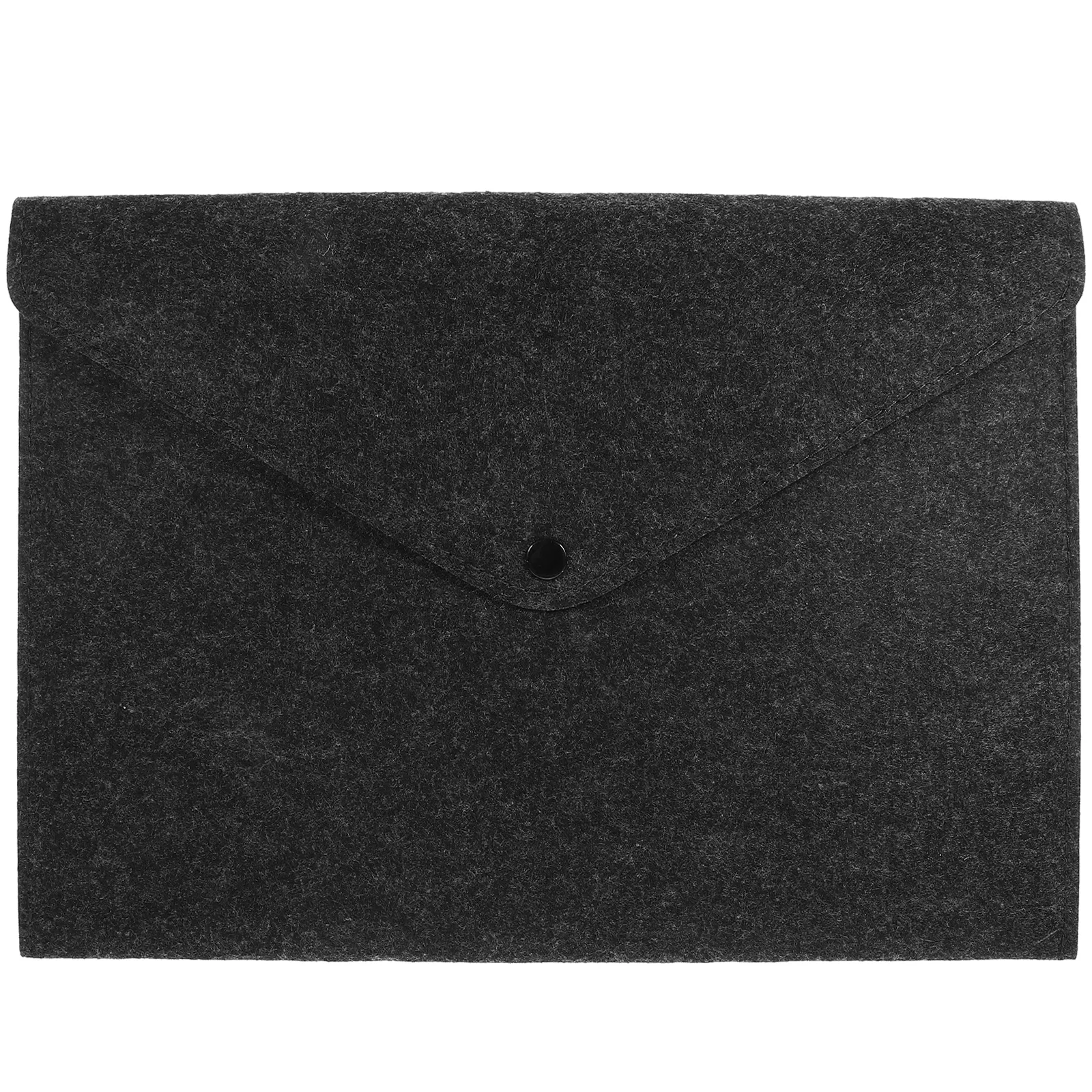 

Felt File Folders A4 Size Snap Button Document Bag Dark Grey Light Grey 34x25x05cm Paper Organizer Envelope Handbag Storage