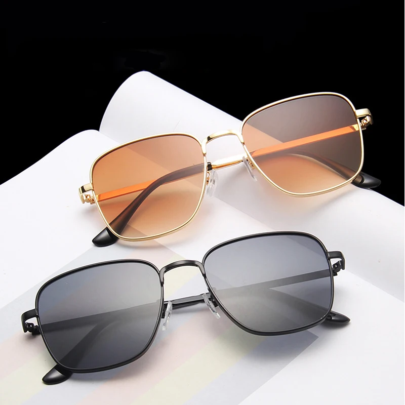 High Quality Rectangle Sunglasses Women Metal Frame Glasses Vintage Brand Square Sun Glasses For Men Shades Female Eyewear UV400