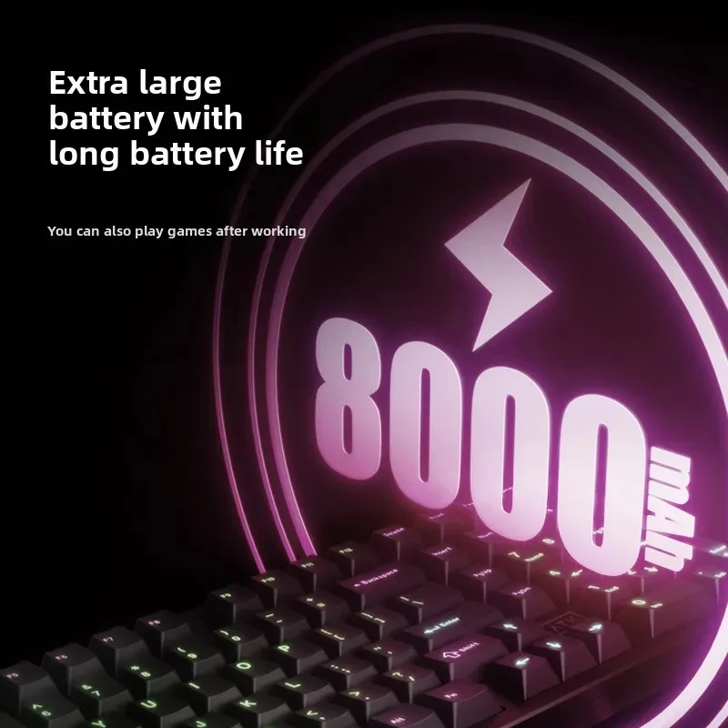 ATK V100 PRO trójprzewodowa klawiatura mechaniczna, półaluminiowa konstrukcja - niskie latencje 1ms, bateria 8000mAh dla profesjonalnych graczy i do użytku biurowego.