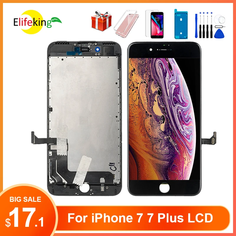 Original LCD For iPhone 7 7 Plus OEM Display Touch Screen Replacement Digitizer Assembly Pantalla No Dead Pixel With Gifts