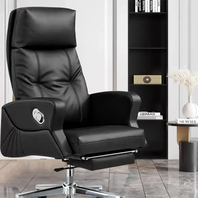 

Study home office chair comfortable and simple modern light luxury reclining office chair