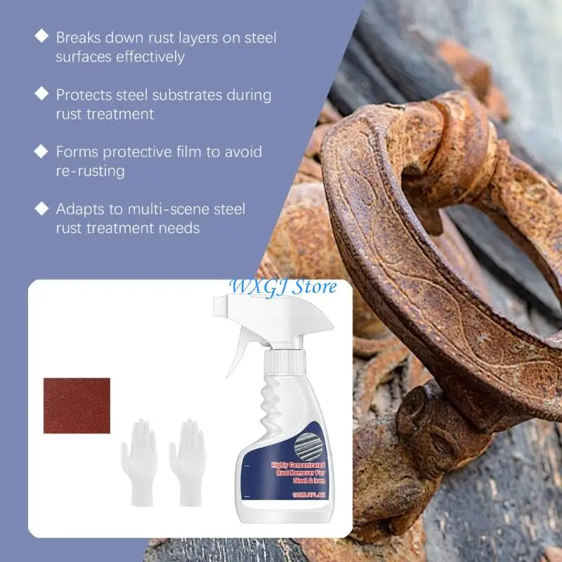 37JE Car Rust Removal Sprayer,Iron Powder Remover,Rustout Instantly Remover Sprayer,Multifunctional Paint Cleaner