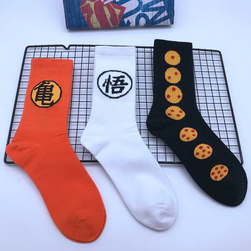 Anime Dragon Ball Cartoon Socks for Men Women Casual Sport Elastic Breathable Harajuku Cosplay Long Stockings Toys for Fans Gift