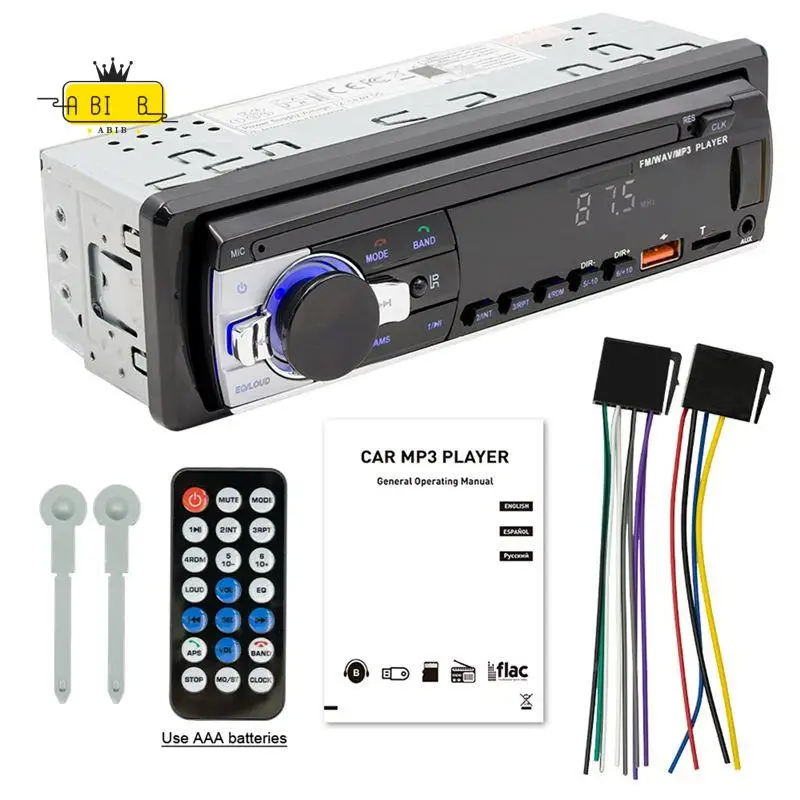 ABIB -Car Radio 1 DIN Stereo Player Digital Bluetooth Car MP3 Player FM Radio Stereo Audio Music With In Dash AUX Input