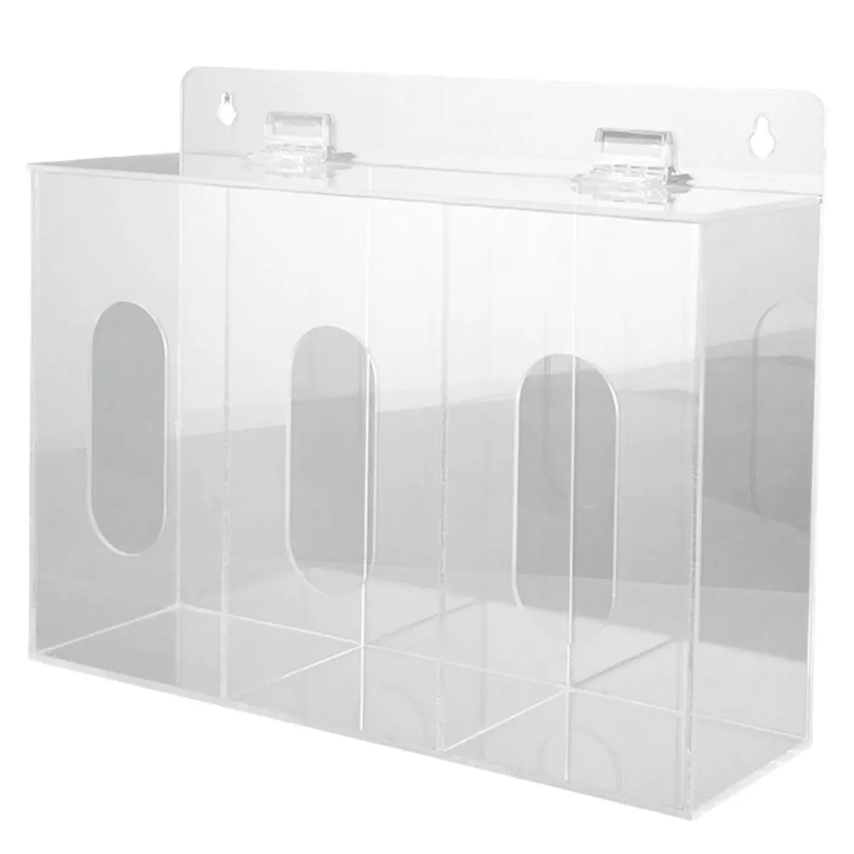 ABYA Acrylic Gloves Dispenser Holder Station Organizer Wall Mount Glove Rack for Mask Earplugs Beard Shoe Covers Restaurant