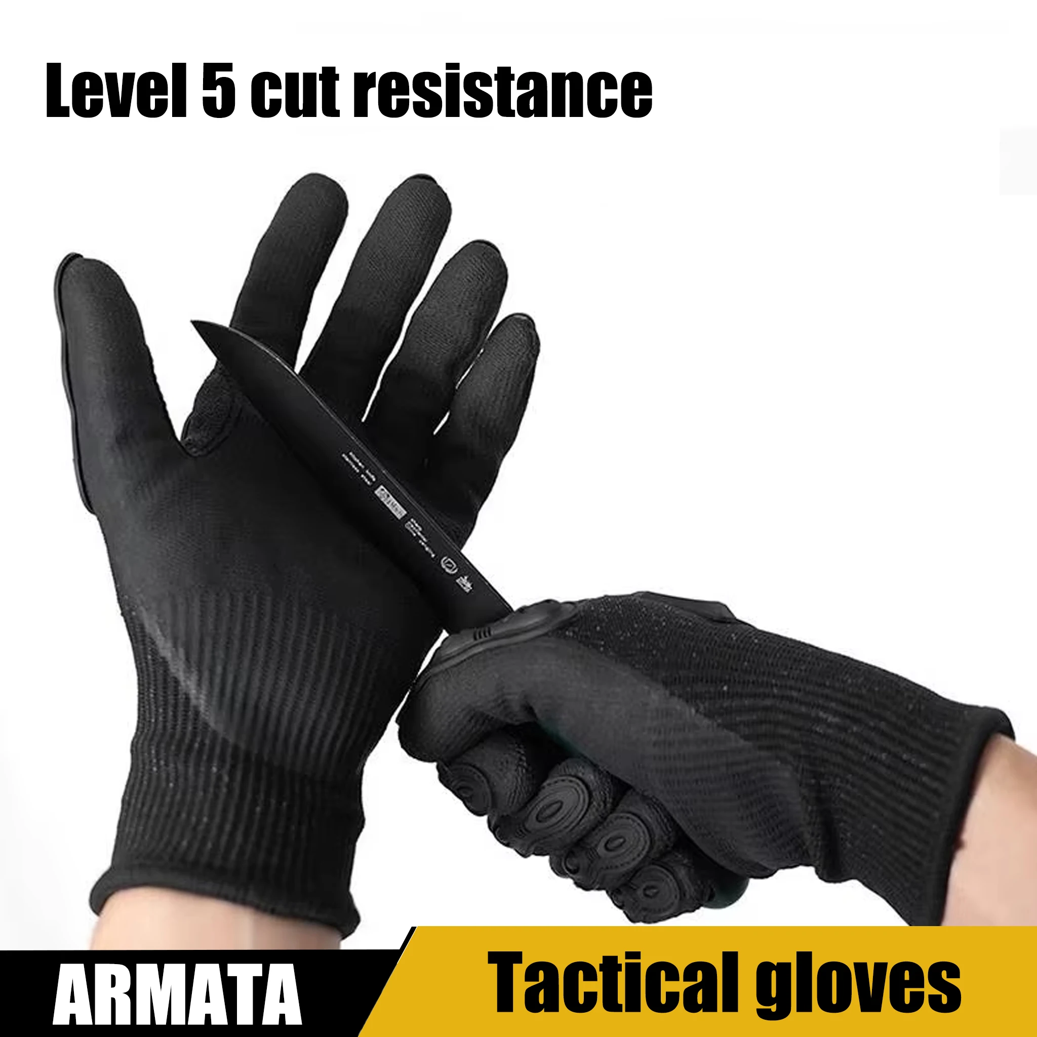 Level 5 Tactical Gloves Professional Anti-cutting stab carbon fiber Military Outdoor Special Forces Combat Knuckle Protection