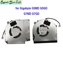 CPU GPU Cooling Fan For Gigabyte G7 MD G7 GD G5 GD G5 MD G7MD G7GD G5GD Gamer Laptop Cooler Radiator DC5V Fans 6-31-NH5E2-202